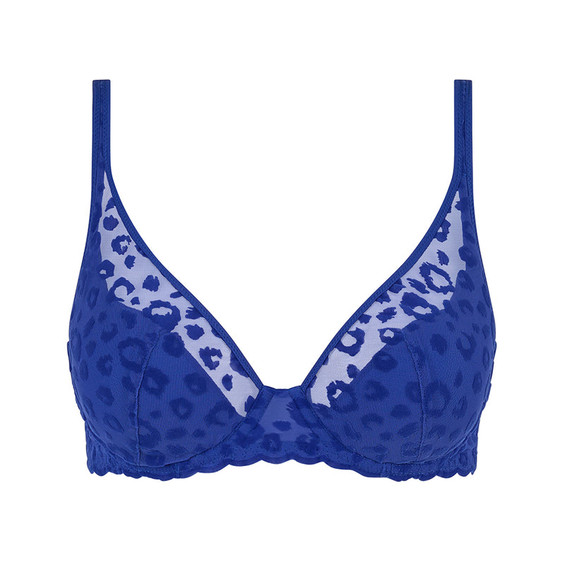 chantelle blue plunge bra