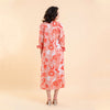 bright coral summer dress