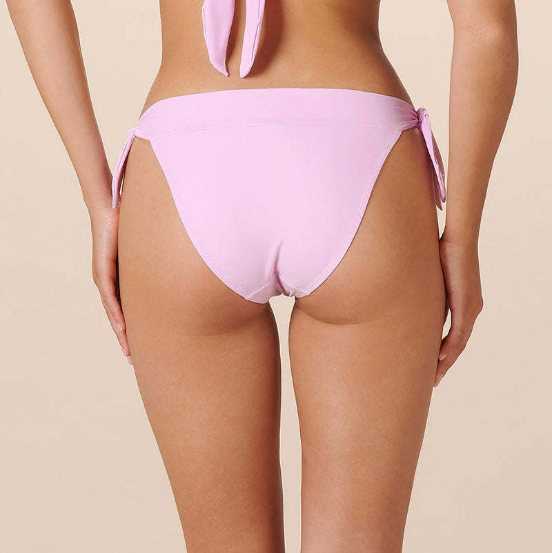 diva mo tie side bikini bottom back pink