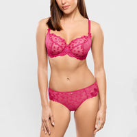empreinte tess pink half cup bra and brief set