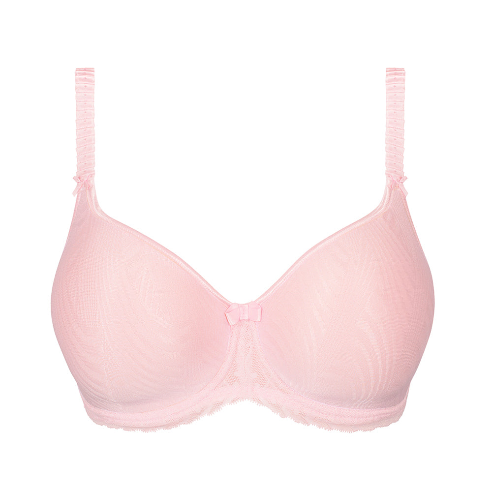 pink bra on a white background