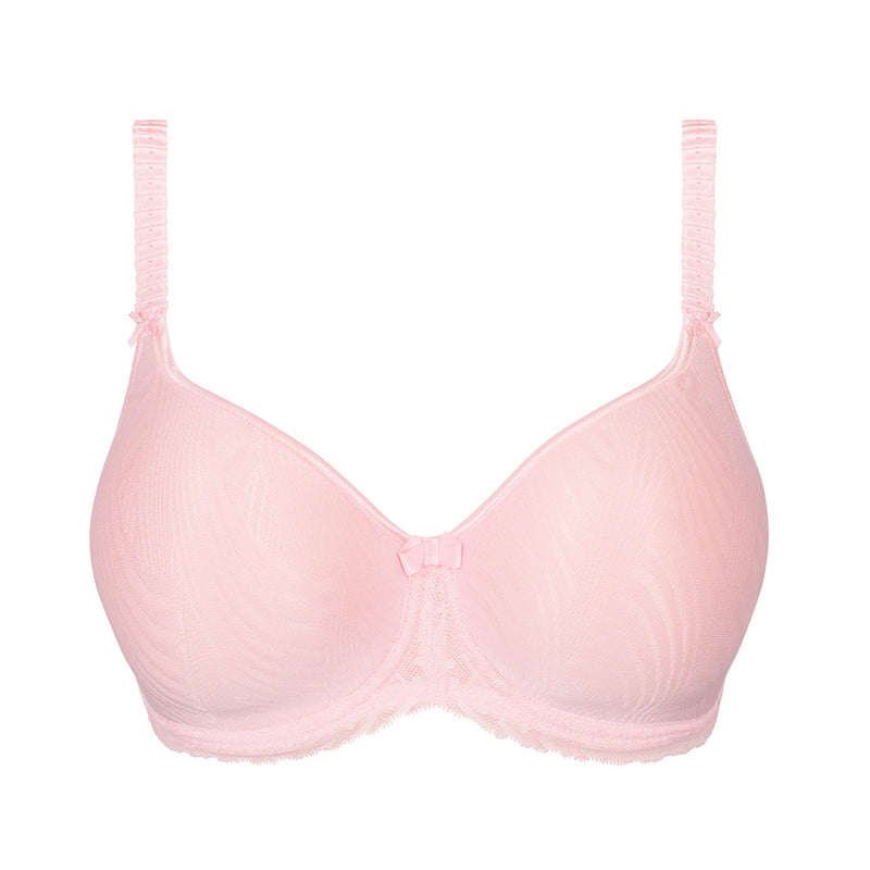 pink bra on a white background