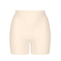 beige shapewear shorts on a white background