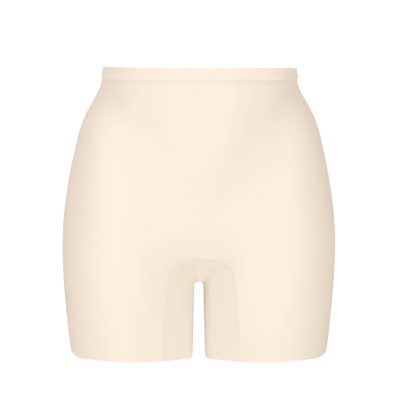 beige shapewear shorts on a white background