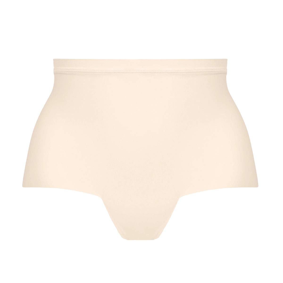 beige high-waisted underwear on a white background