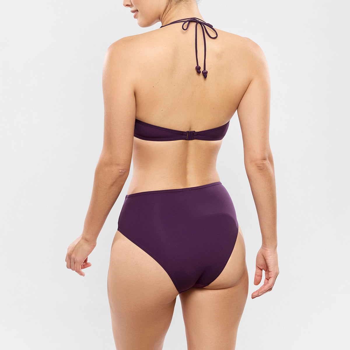 purple bikini set on a white background