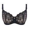 black lace balconette bra