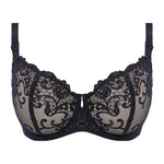 black lace balconette bra