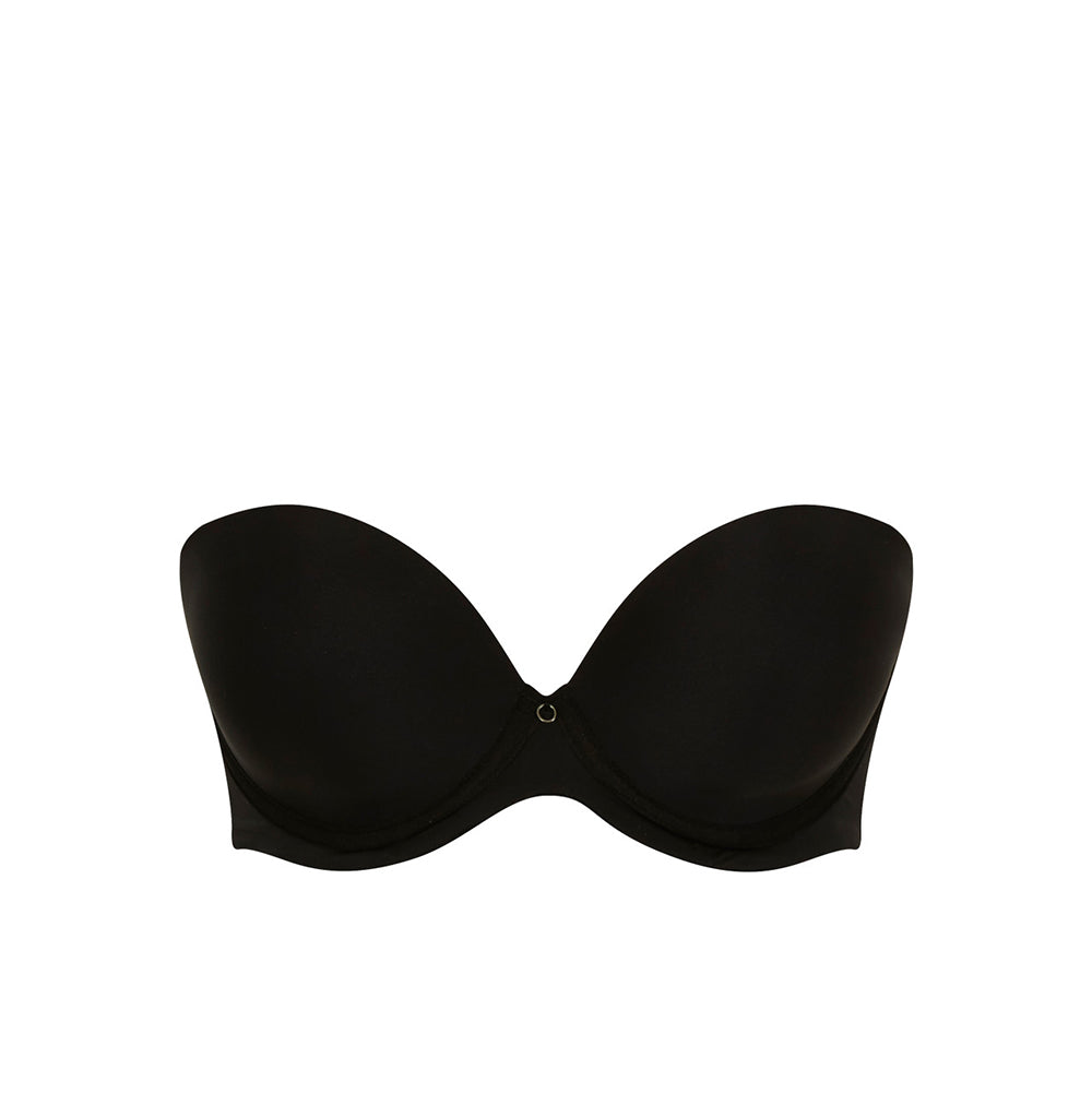 panache black strapless bra