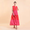 pink long summer dress