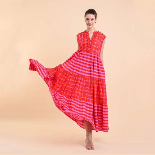 pink long dress