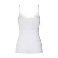 hanro white lace detail top