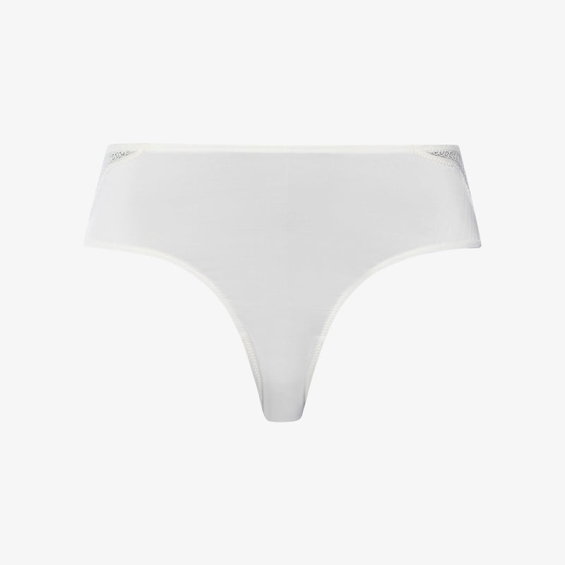 hanro  lace midi brief white