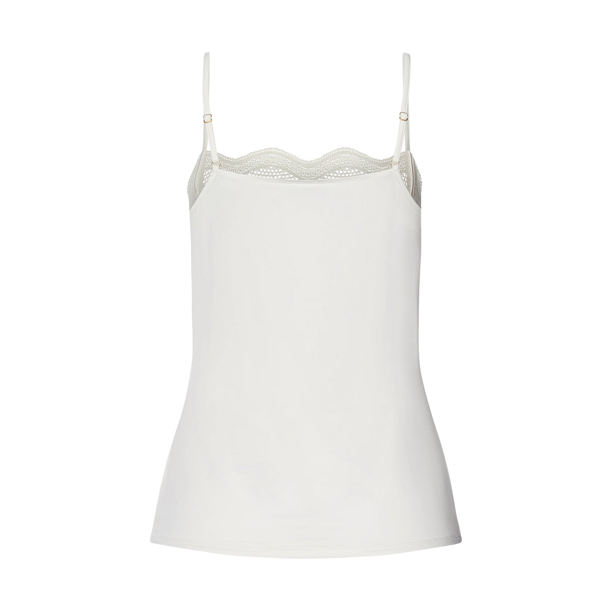 hanro white spaghetti top back
