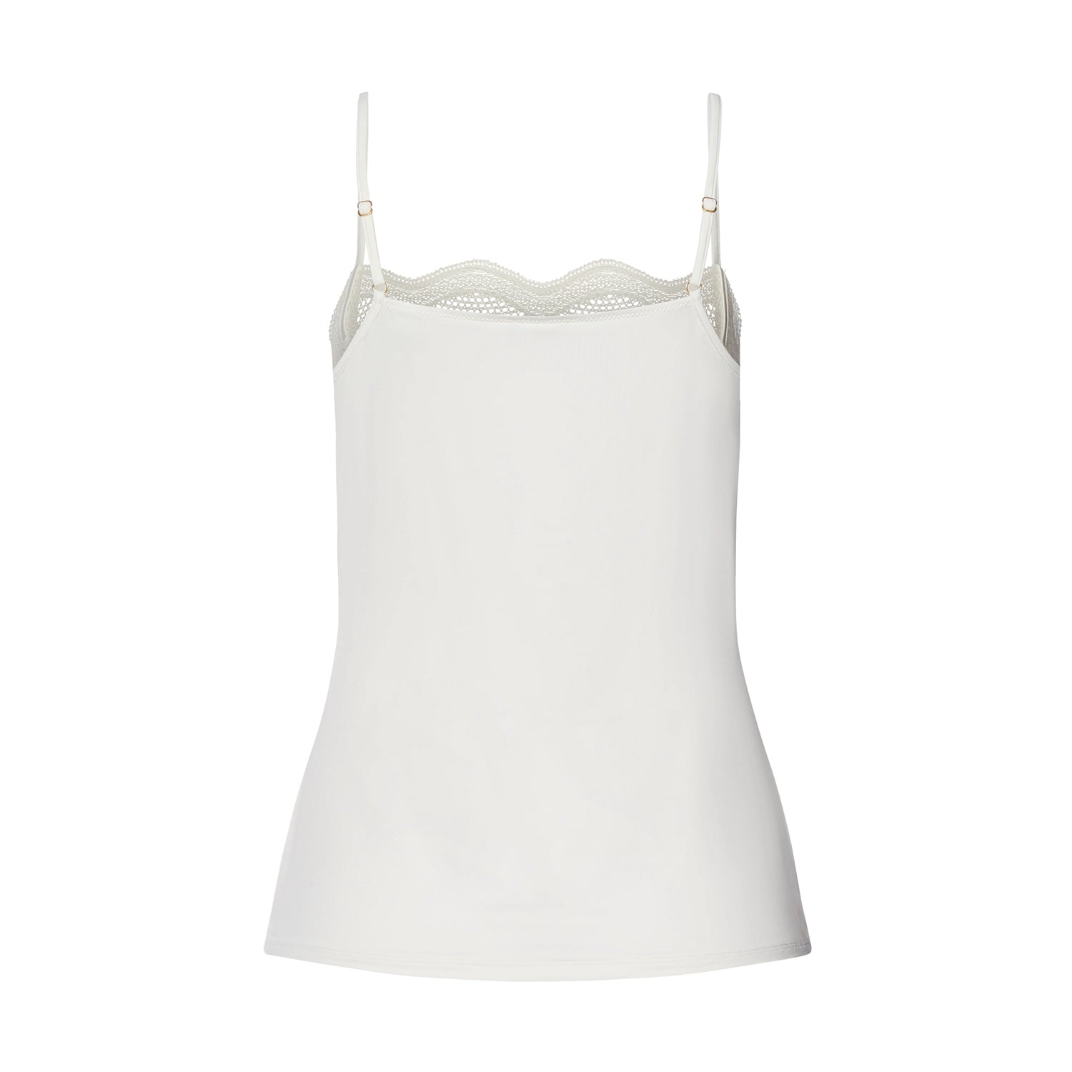 hanro white spaghetti top back