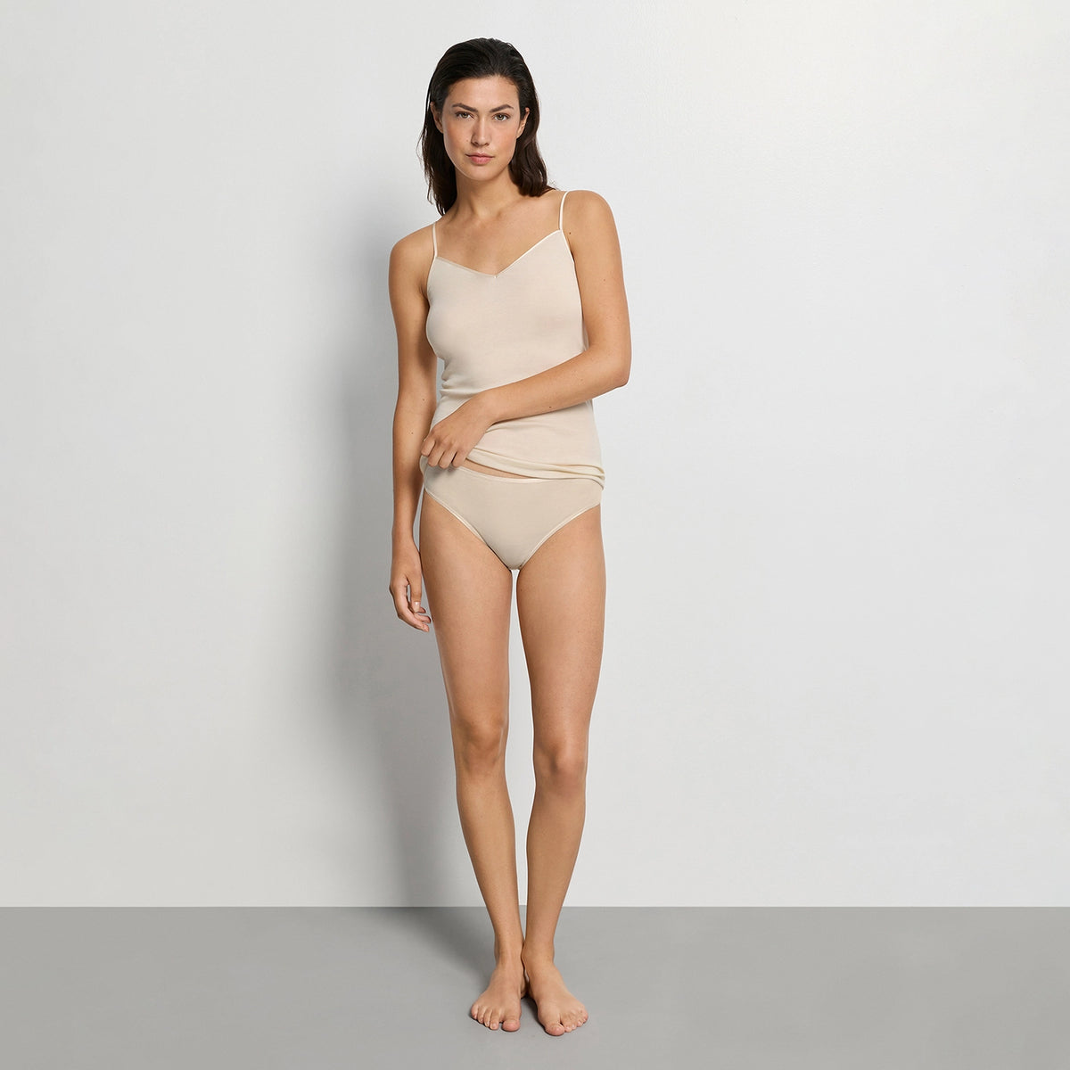 hanro cotton cami top and brief