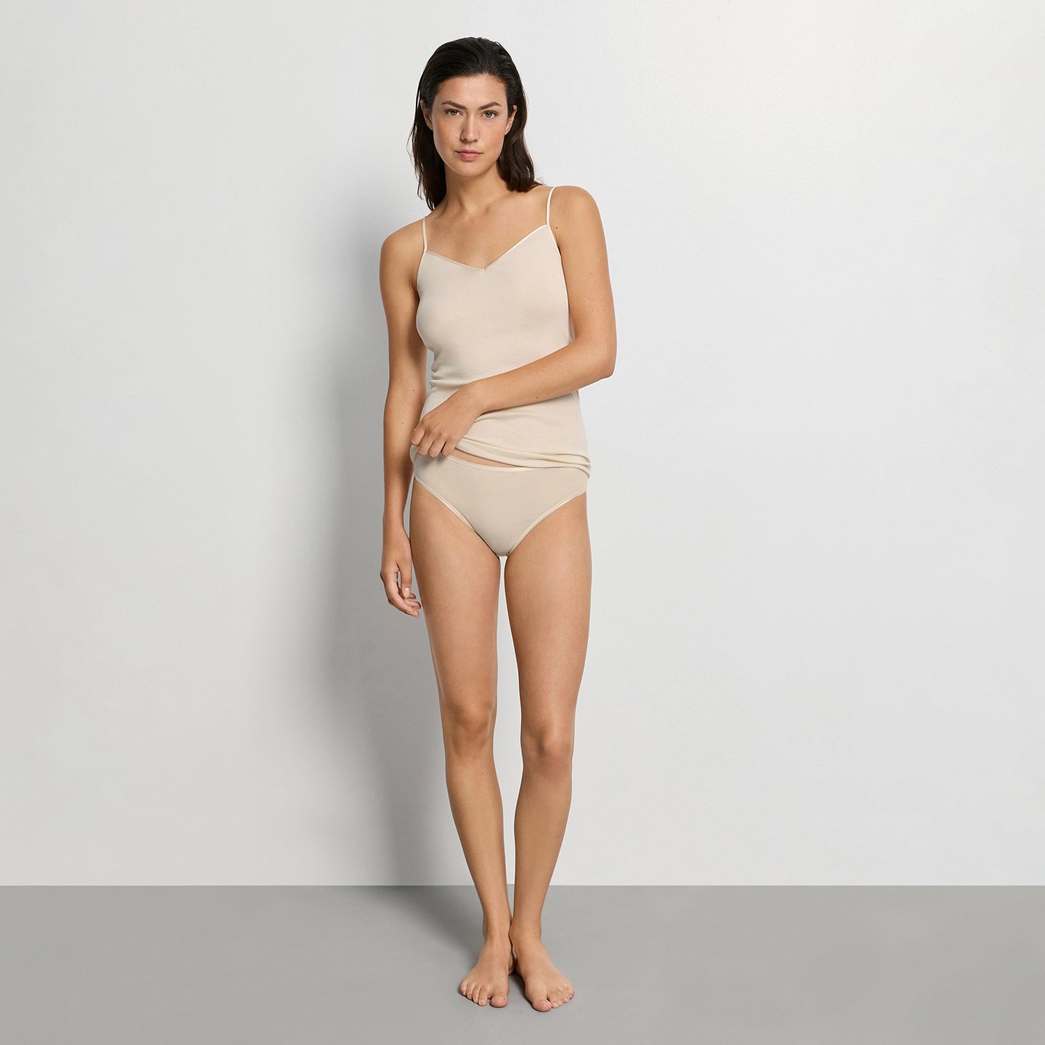 hanro cotton cami top and brief