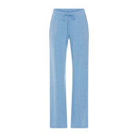 Light blue heathered lounge pants with a drawstring waistband, shown flat against a solid white background.