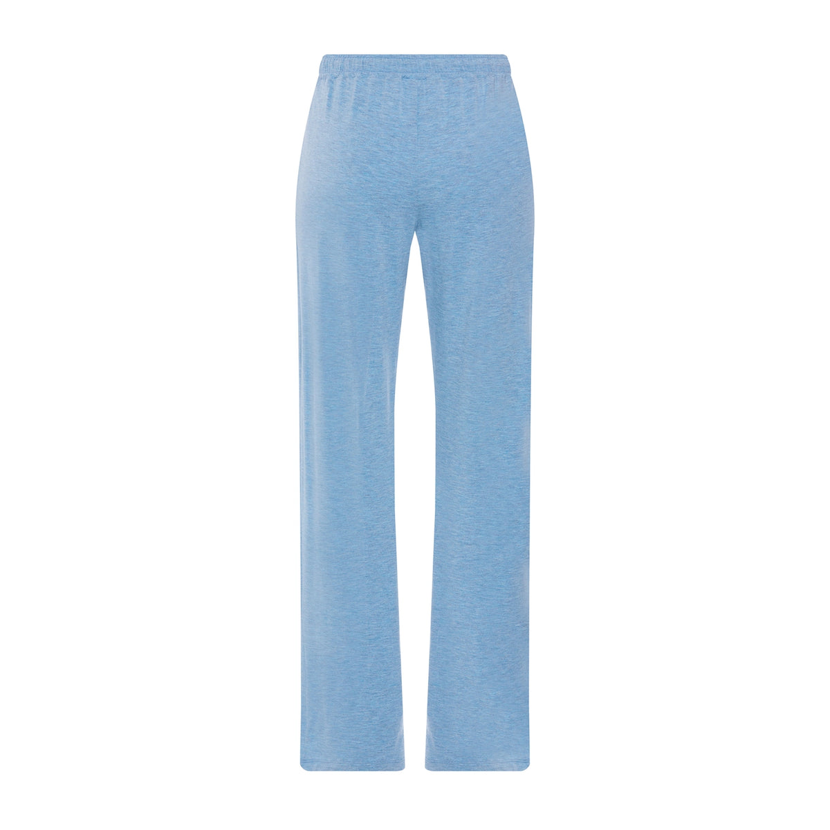 Light blue heathered lounge pants with an elastic waistband, shown from the back on a plain white background.