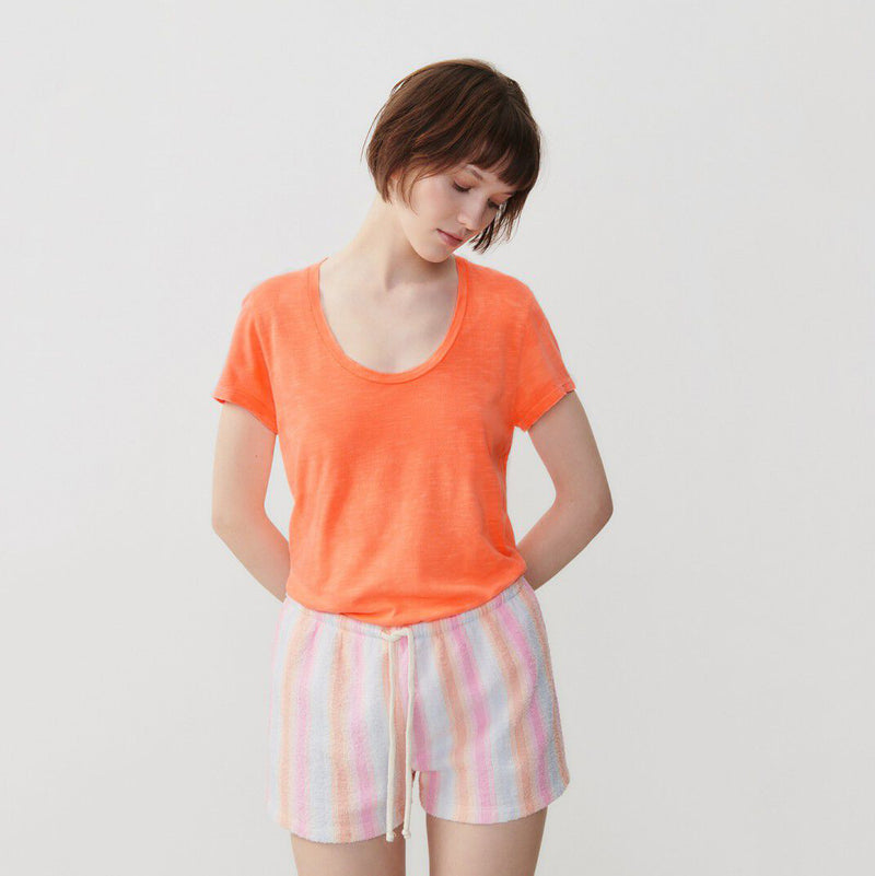 short sleeve orange top