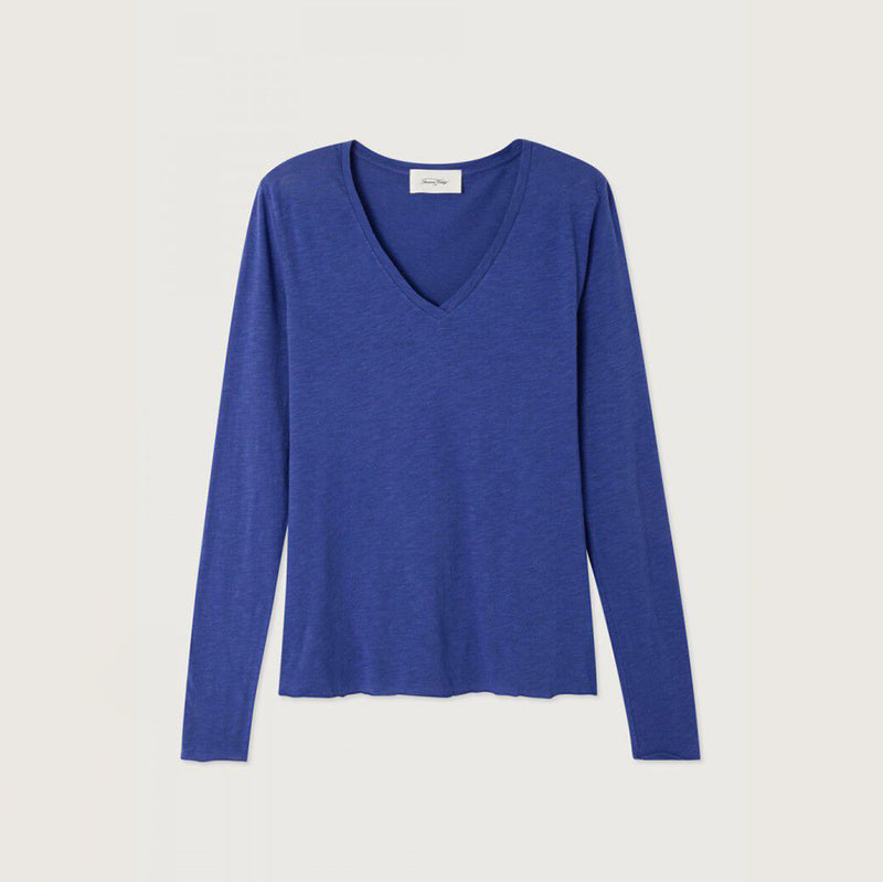 blue long sleeve t shirt