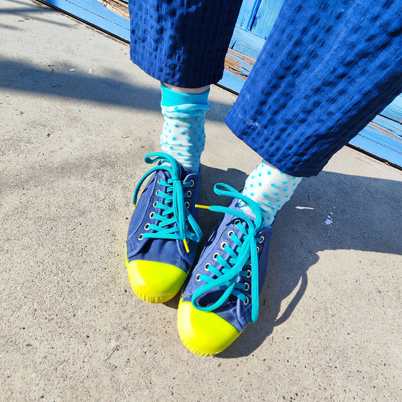dr bloom blue canvas plimsoll