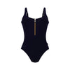 Elouise Dark Blue Zip Swimsuit