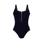 Elouise Dark Blue Zip Swimsuit