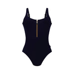Elouise Dark Blue Zip Swimsuit