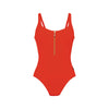 red swimsuit