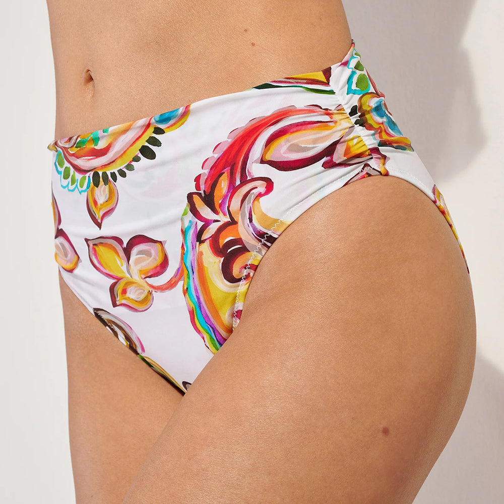 Mishi Mo Paisley High Waist Bikini Bottom