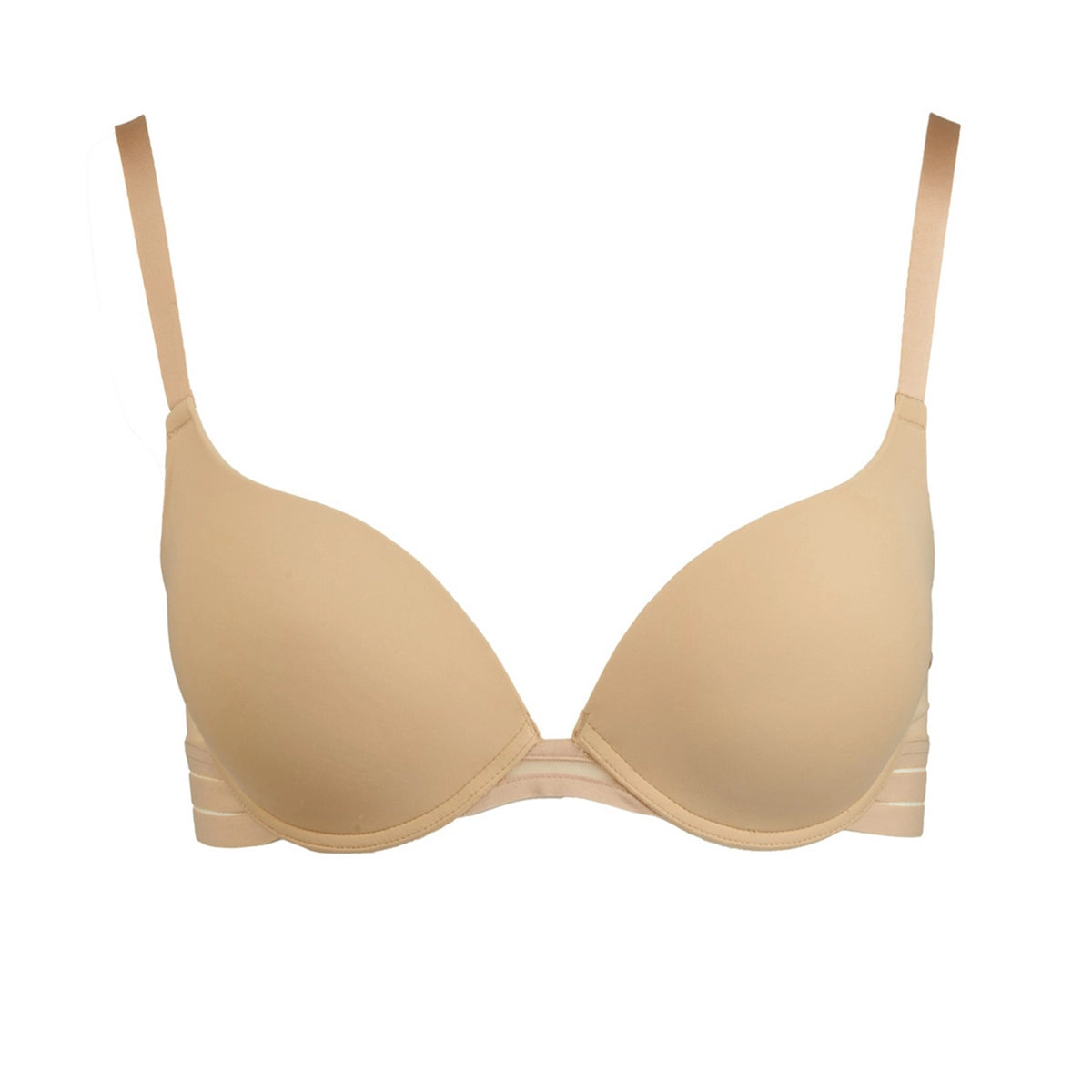 beige push up bra on a white background