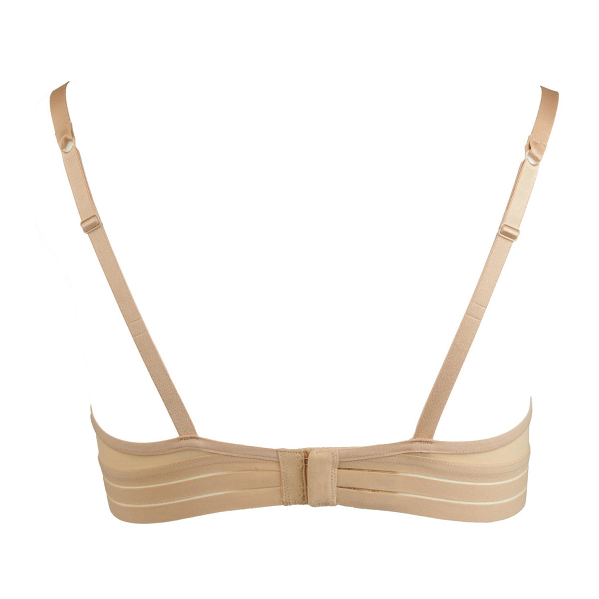 beige bra back on white background