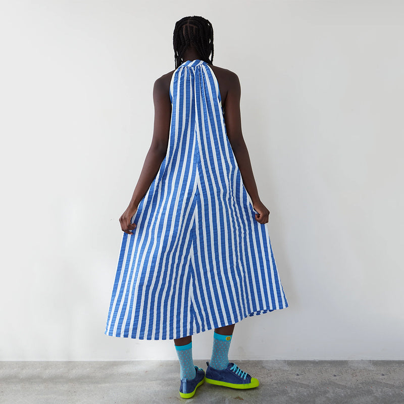 dr bloom blue stripe dress