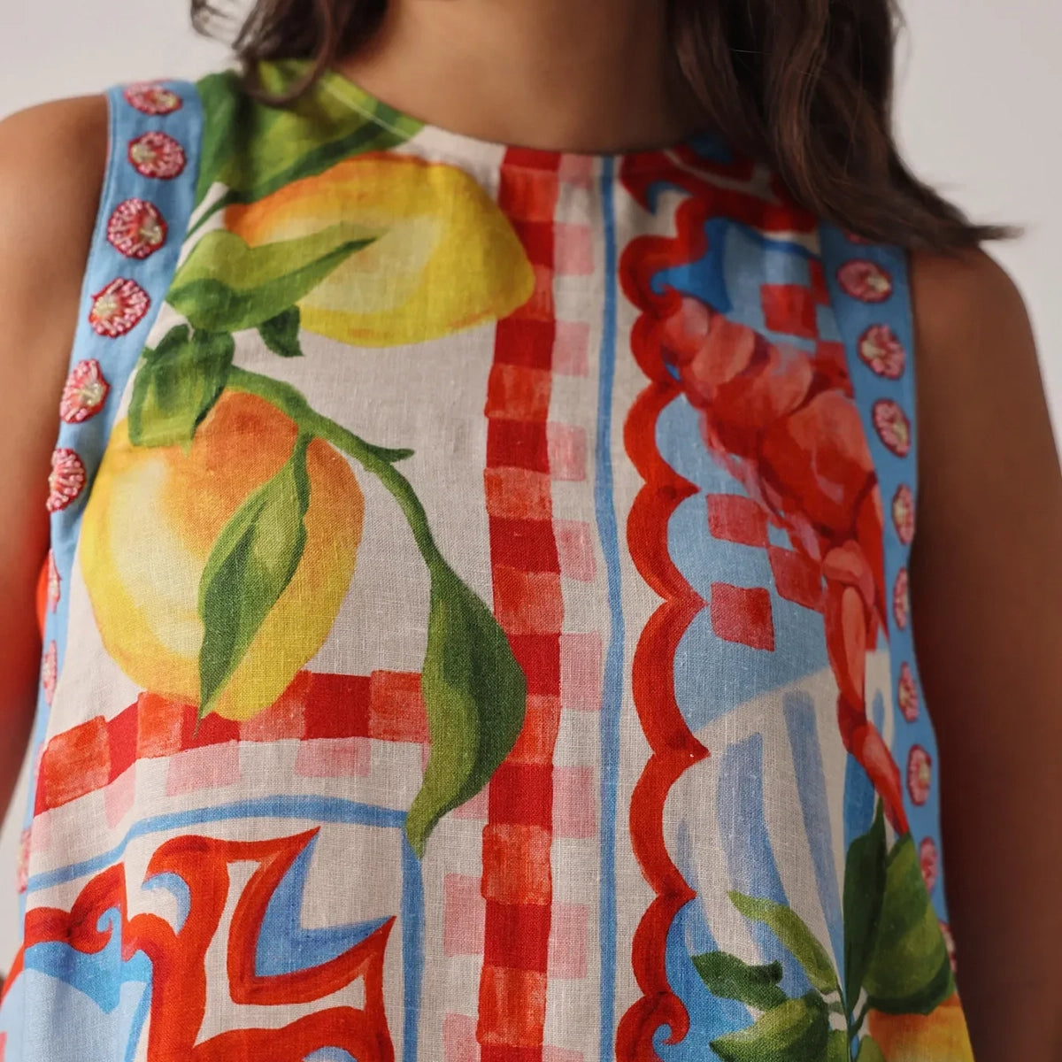 detail of summer zest dress