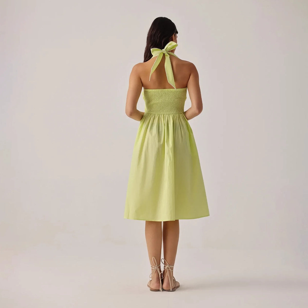 lime summer midi dress
