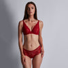 aubade red bralette and brief set
