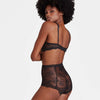aubade black lace high waisted brief