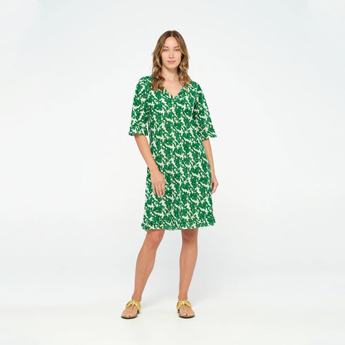 green beach dress