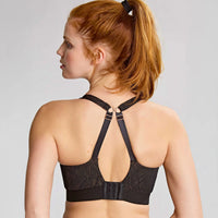 panache black sports bra cross back