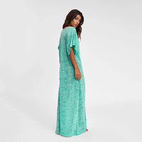 pitusa inca abaya in mint on model