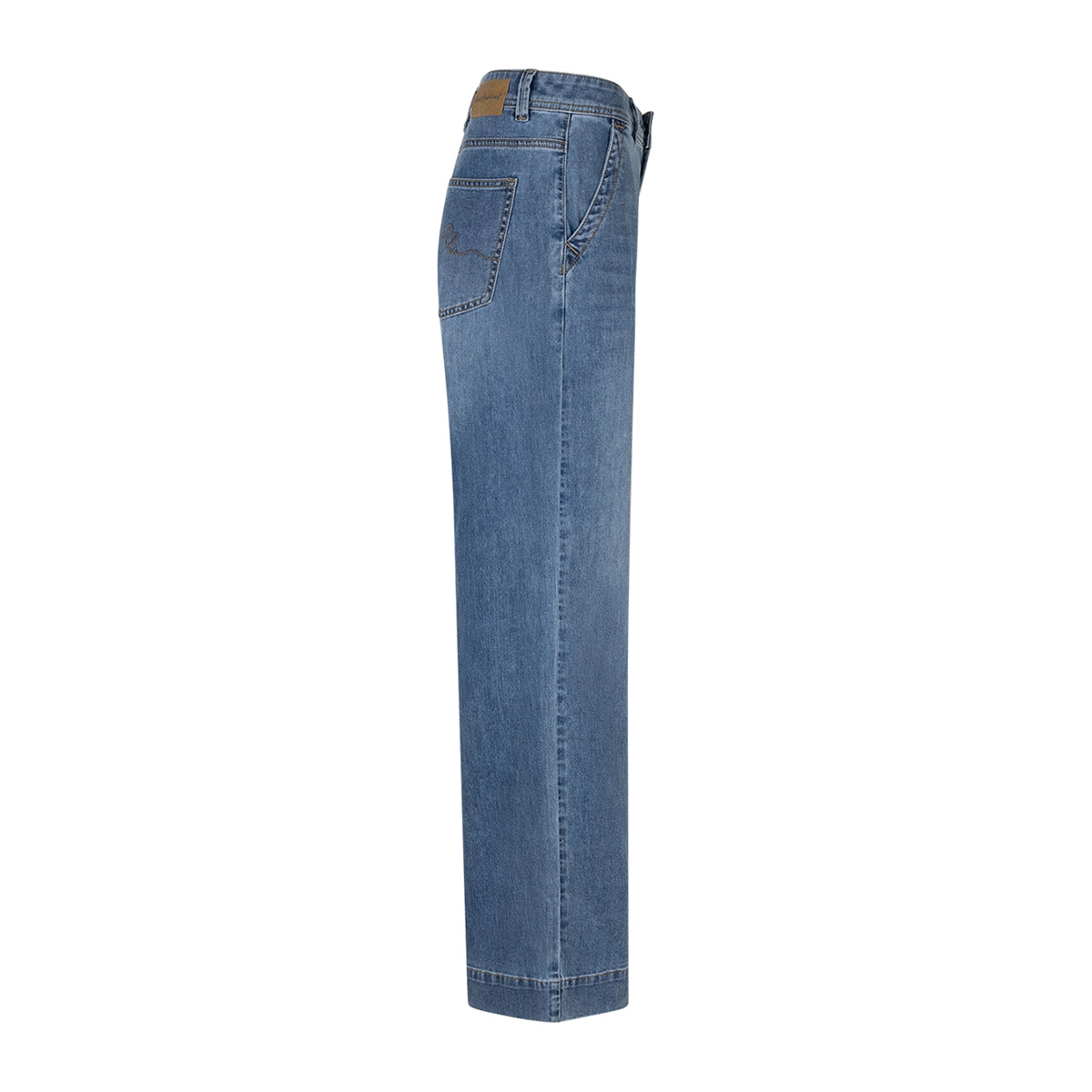 Colette Slanted Pockets Wide Leg Jeans