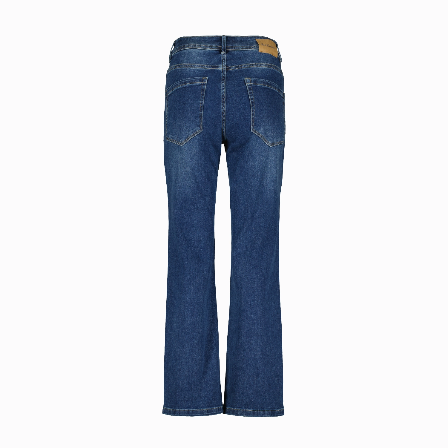 red button dark jeans