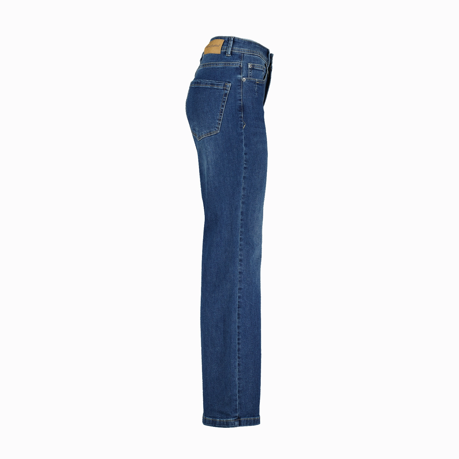 red button dark denim