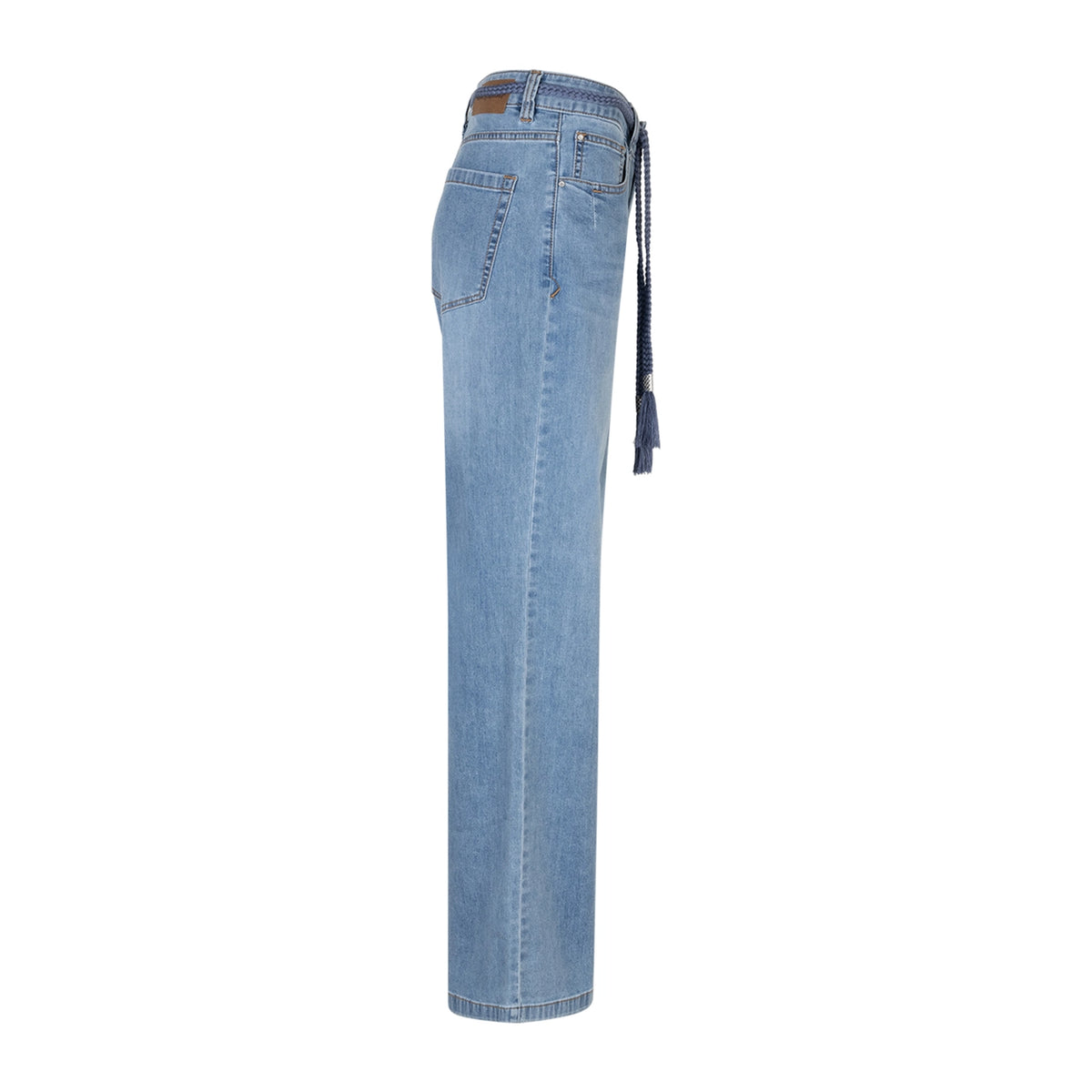 red button wide leg jeans