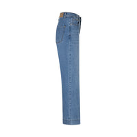 red button jeans side image