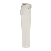 White jeans on a white background