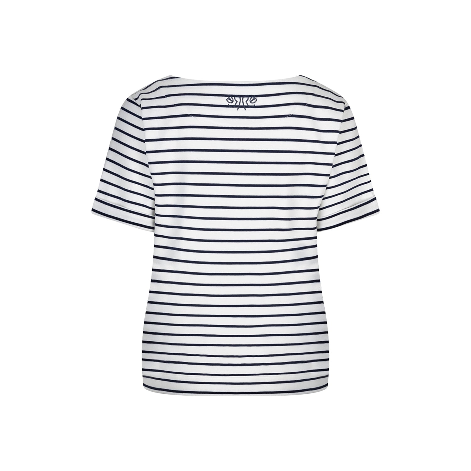 red button striped short sleeve t shirt