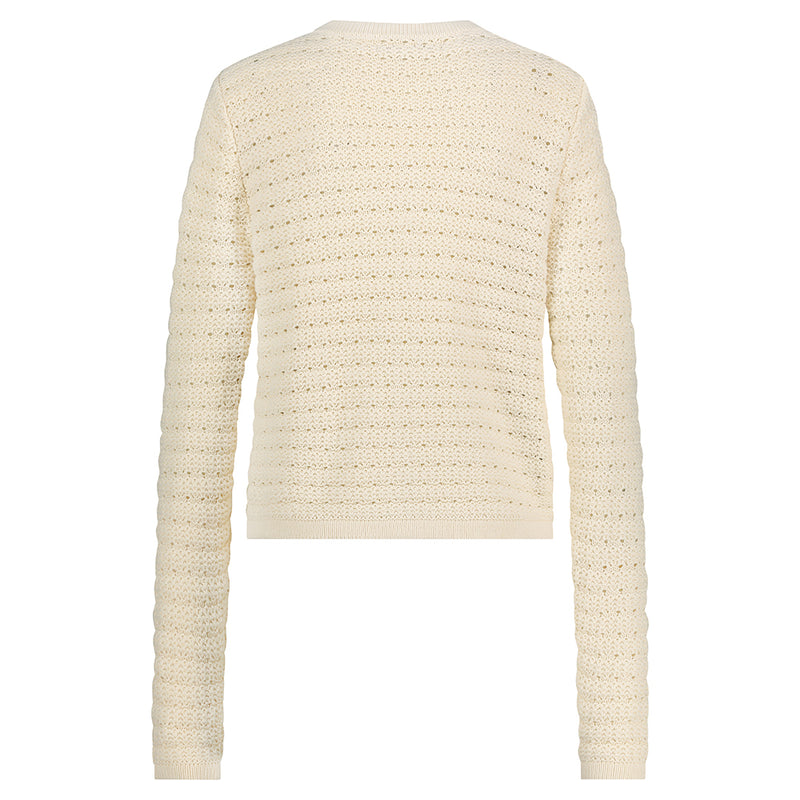 cream knitted jacket