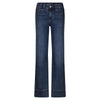 red button wide leg jeans